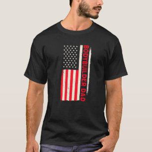 T-shirt Haltérophile Patriotique Musculation Corps Musclé