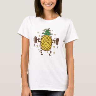 T-shirt Haltérophilie féminine à l'ananas, femmes ananas