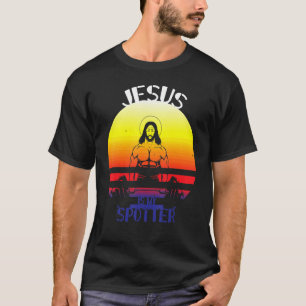 T-shirt Haltérophilie Le Jésus Est Mon Entraînement Gym Sp