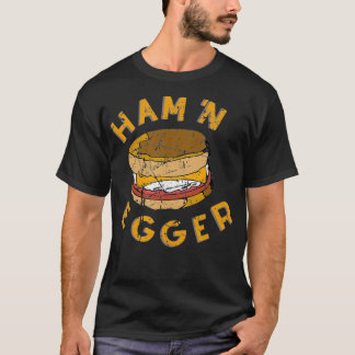 T-shirt Ham n Egger Funny 1980 Pro Wrestling Phrase