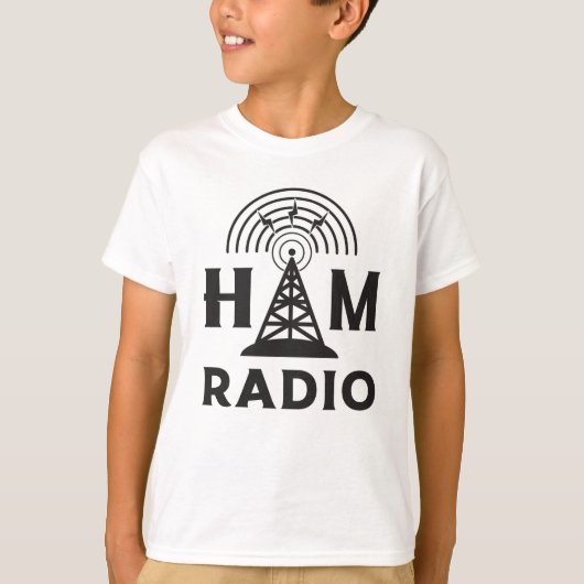 T-shirt HAM Radio Amateur Opérateur Antenna Code Idée Cade (Devant)