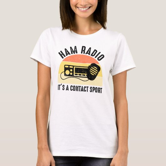 T-shirt Ham Radio - C'est un sport de contact (Devant)