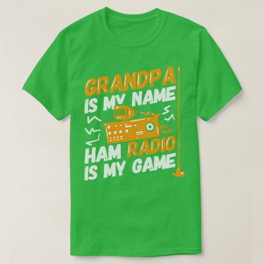 T-shirt Ham Radio Grand-père (Design devant)