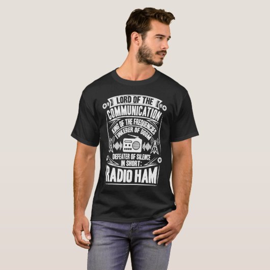 T-shirt Ham Radio King Of The Frequencies Radio Ham (Devant entier)