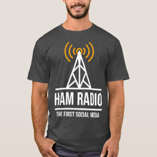 T-shirt Ham Radio Les premiers médias sociaux (1)