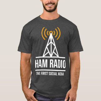 T-shirt Ham Radio Les premiers médias sociaux (1)