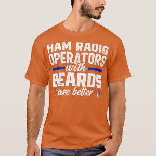 T-shirt Ham Radio opérateur Beard Amateur Radio Funny