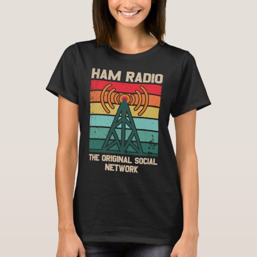 T-shirt Ham Radio The Original Social Network (Devant)