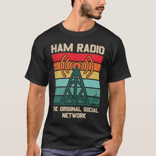 T-shirt Ham Radio The Original Social Network (Devant)