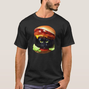 T-shirt Hamburger Chat Burger & Chat Hilarious Idée