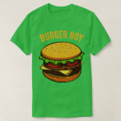 T-shirt Hamburger Cheeseburger Burger Garçon Funny Restaur (Design devant)