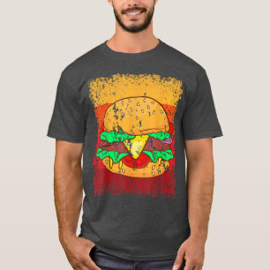 T-shirt Hamburger Cheeseburger Burger Vintage Retro T-Shir