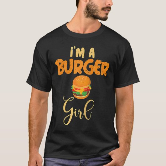 T-shirt Hamburger cheeseburger restauration rapide nourrit (Devant)