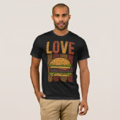 T-shirt Hamburger d'amour (Devant entier)