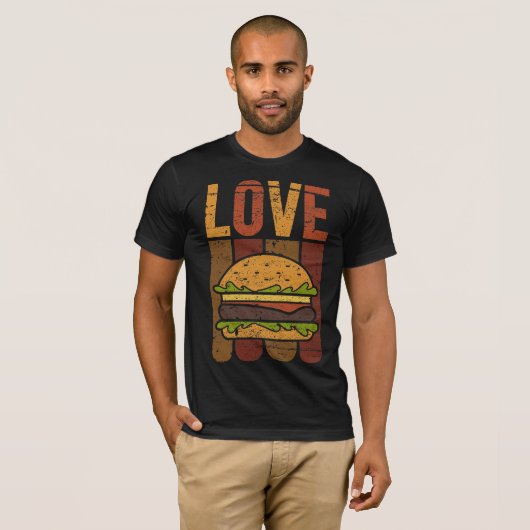T-shirt Hamburger d'amour (Devant entier)