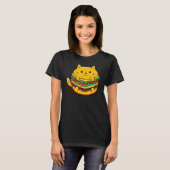 T-shirt Hamburger de chat mignon (Devant entier)