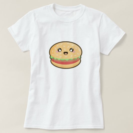 T-shirt Hamburger de Kawaii (Design devant)