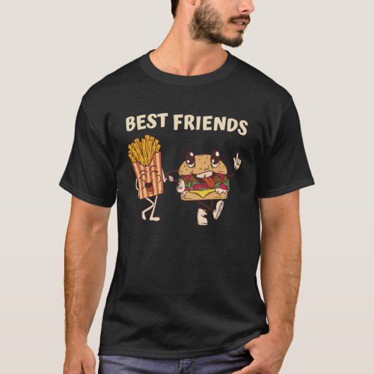 T-shirt Hamburger Et Fries Bestamis (Devant)
