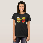 T-shirt Hamburger Fries High Cinq Cool Fun Combo Snacks Fu (Devant entier)