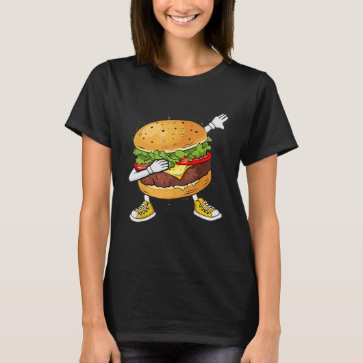 T-shirt Hamburger Kids Men Women Cheeseburger (Devant)
