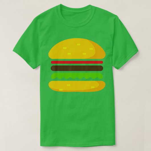 T-shirt Hamburger minimaliste  (Design devant)