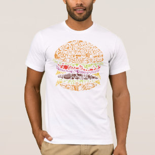 T-shirt Hamburger, nourriture, pain, restauration rapide, 