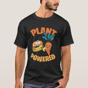 T-shirt Hamburger plante Vs Carrot Fight Go Vegan