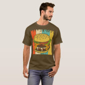 T-shirt Hamburger rétro vintage (Devant entier)