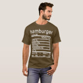 T-shirt hamburger valeur nutritive drôle Thanksgiving (Devant entier)