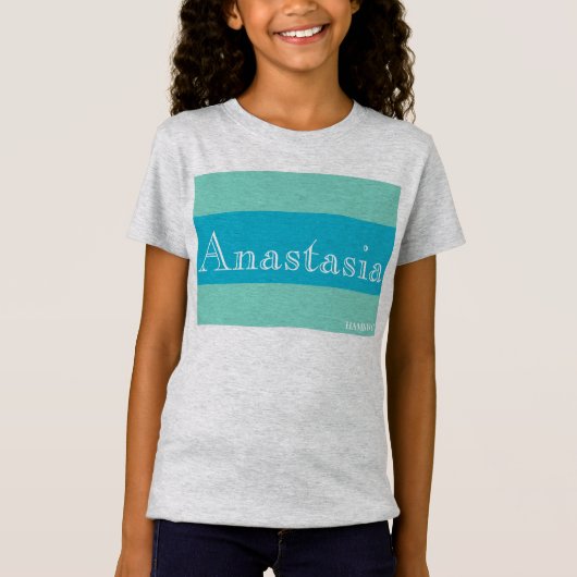 T-Shirt HAMbWG - Chemise T pour enfants - Bandes Turquoise (Devant)