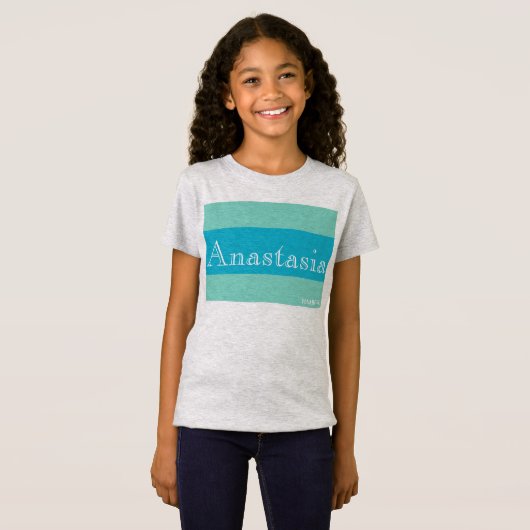 T-Shirt HAMbWG - Chemise T pour enfants - Bandes Turquoise (Devant entier)