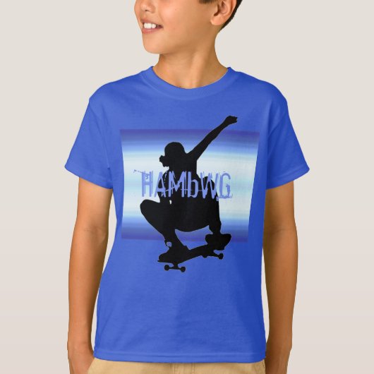 T-shirt HAMbWG - T Shirt - Moonlight Skate Boarder (Devant)