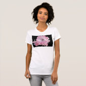 T-shirt HAMbyWG Fleur rose pâle (Devant entier)