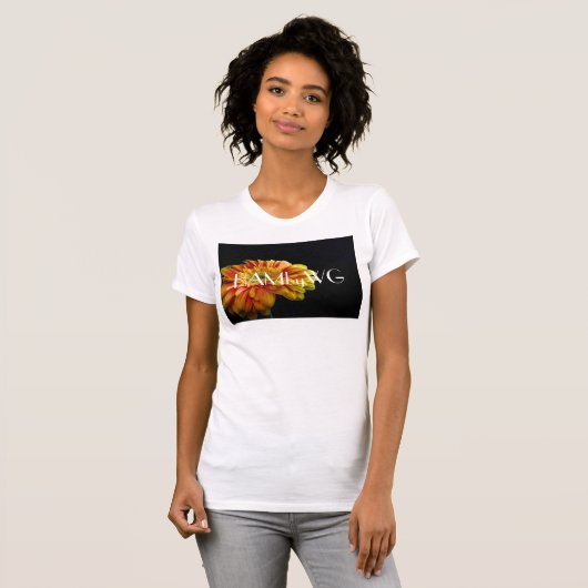 T-shirt HAMbyWG Jaune-orange Gerber Daisy (Devant entier)