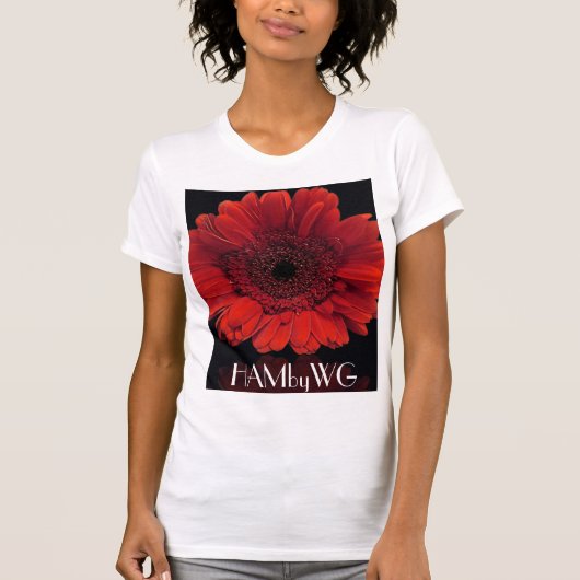 T-shirt HAMbyWG - Red Gerber Daisy (Devant)