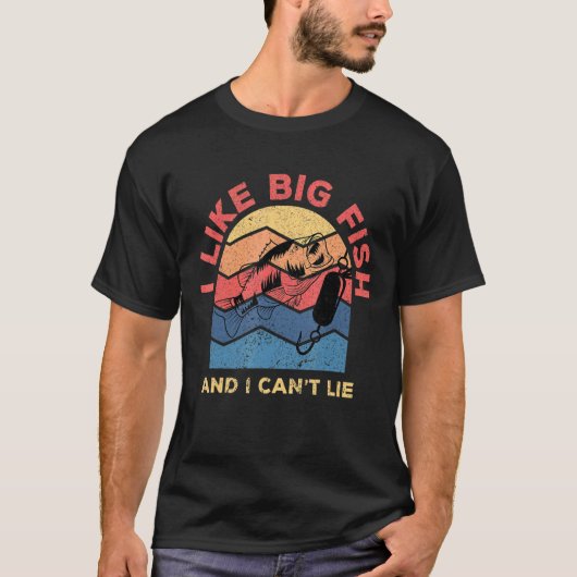 T-shirt Hameçon de canne à pêche (Devant)
