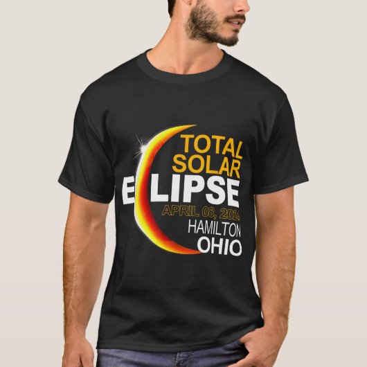 T-shirt Hamilton 2024 Solar Eclipse 2024 040824 Eclipse (Devant)