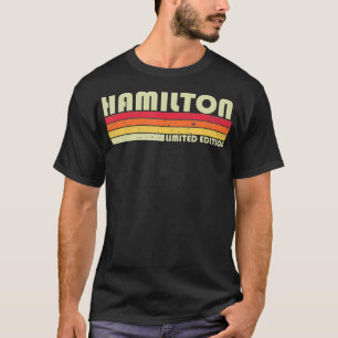 T-shirt HAMILTON Nom de famille Funny Retro Vintage 80s An