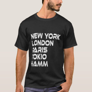 T-shirt Hamm New York Londres Tokyo Paris