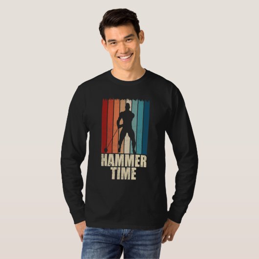 T-shirt Hammer Time Throwing Throw Thrower Track Field App (Devant entier)