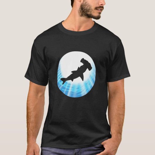 T-shirt Hammerhead Shark Blue Animal Person (Devant)