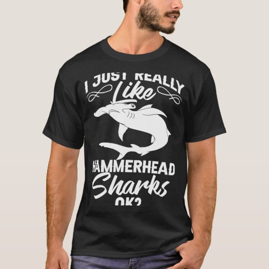T-shirt Hammerhead Shark Head Tooth (Devant)