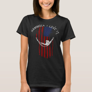 T-shirt Hammock Je l'aime avec American Flag