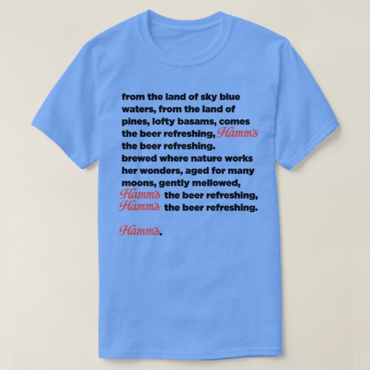 T-shirt Hamms Beer Jingle (Design devant)