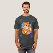 T-shirt Hammy Blue Design Hamster (Devant entier)