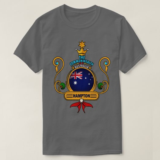 T-shirt Hampton banlieue Australian Flag Souvenir (Design devant)