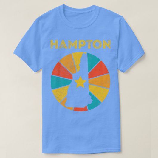 T-shirt Hampton New Hampshire Souvenir Vintage (Design devant)