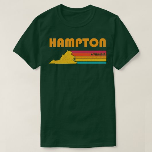 T-shirt Hampton Virginia Souvenir Vintage (Design devant)