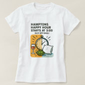 T-shirt Hamptons Happy Hour Starts at 3:00 (Nap Optional)  (Design devant)