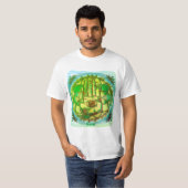 T-shirt Hamsa Hand Green Lotus (Devant entier)